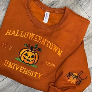 Halloweentown University sweatshirt Embroidered on this super soft Crewneck.
